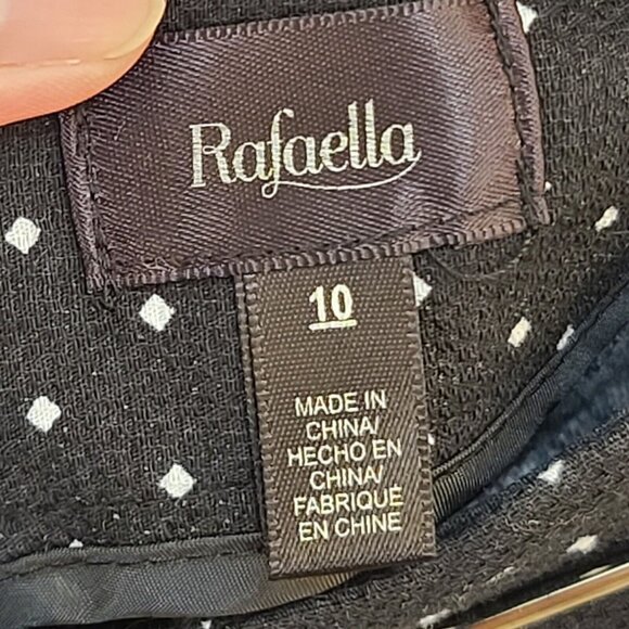 Rafaella Skirt Womens Size 10 Black White Diamond Print Pencil Career Office - Picture 11 of 12